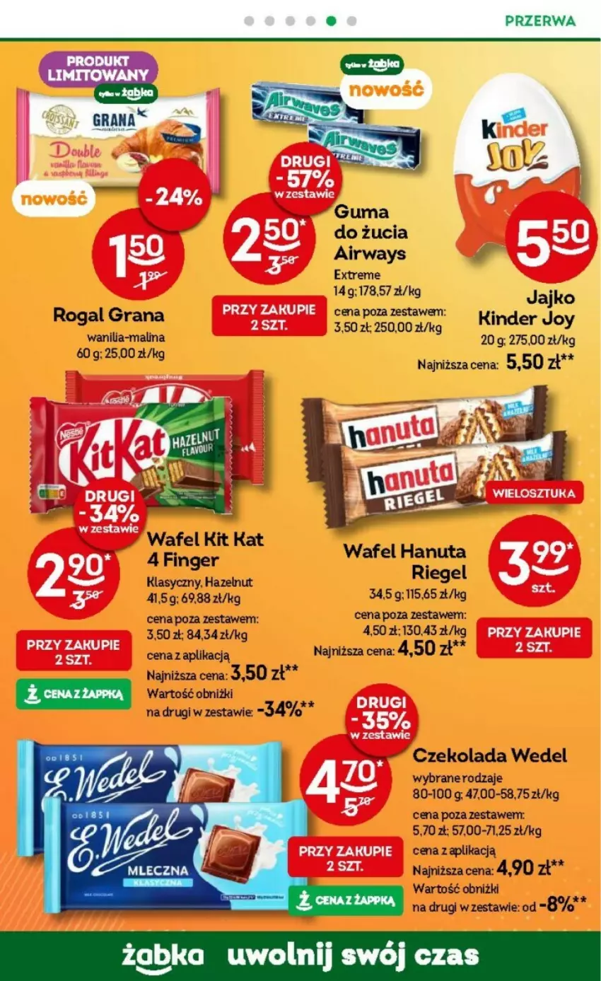 Gazetka promocyjna Żabka - ważna 05.06 do 18.06.2024 - strona 50 - produkty: Czekolada, Gra, Kinder, Kit Kat, LG, Rogal