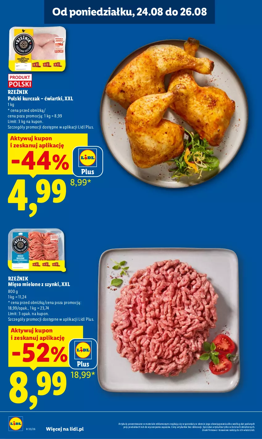 Gazetka promocyjna Lidl - Gazetka ważna od 24.08 do 26.08 - ważna 24.08 do 26.08.2026 - strona 10 - produkty: Kurczak, Mięso, Mięso mielone, Mięso mielone z szynki