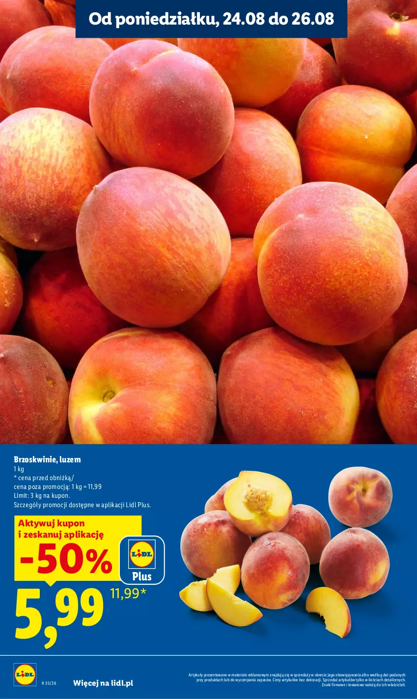 Gazetka promocyjna Lidl - Gazetka ważna od 24.08 do 26.08 - ważna 24.08 do 26.08.2026 - strona 16 - produkty: Brzoskwinie