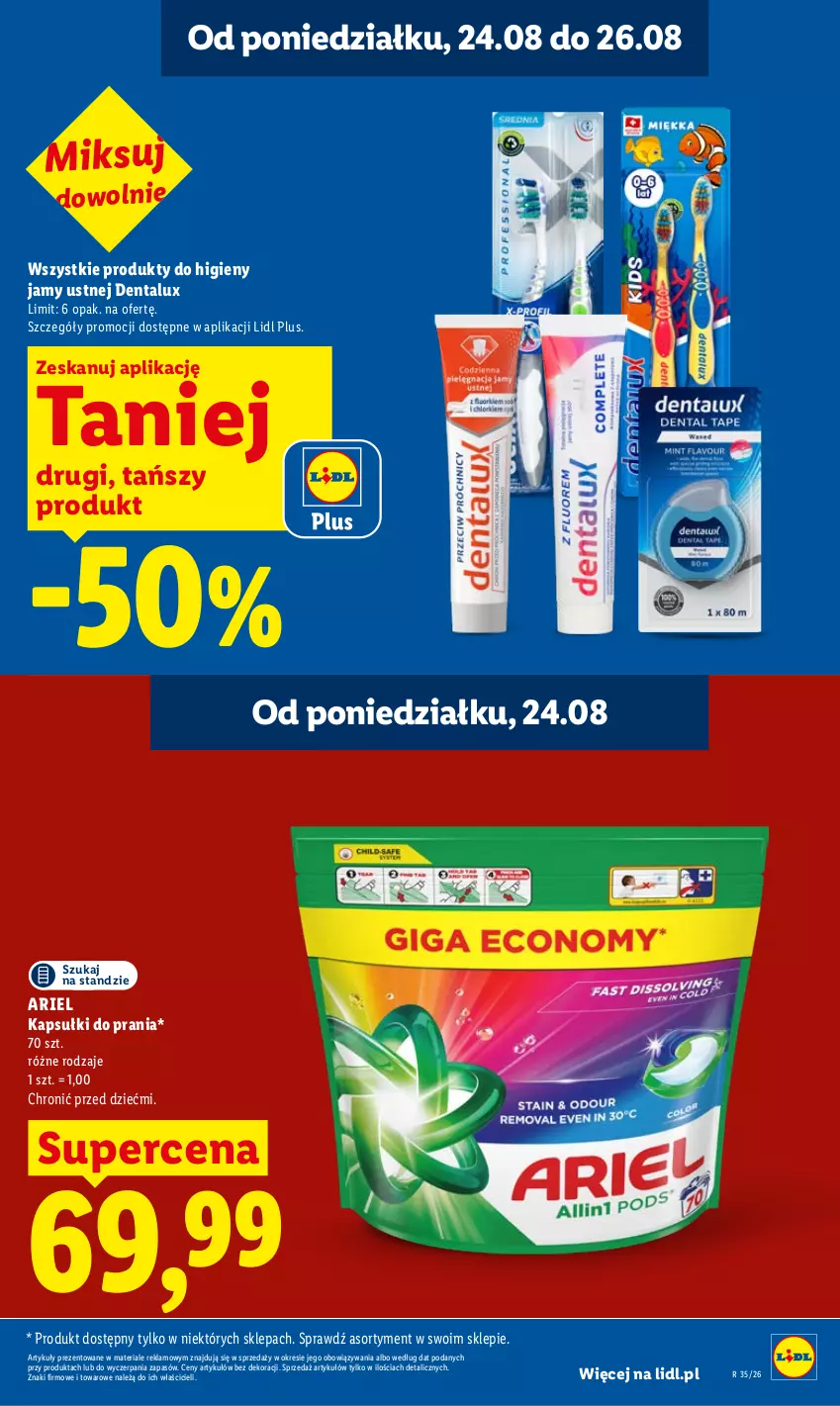 Gazetka promocyjna Lidl - Gazetka ważna od 24.08 do 26.08 - ważna 24.08 do 26.08.2026 - strona 25 - produkty: Ariel, Kapsułki do prania