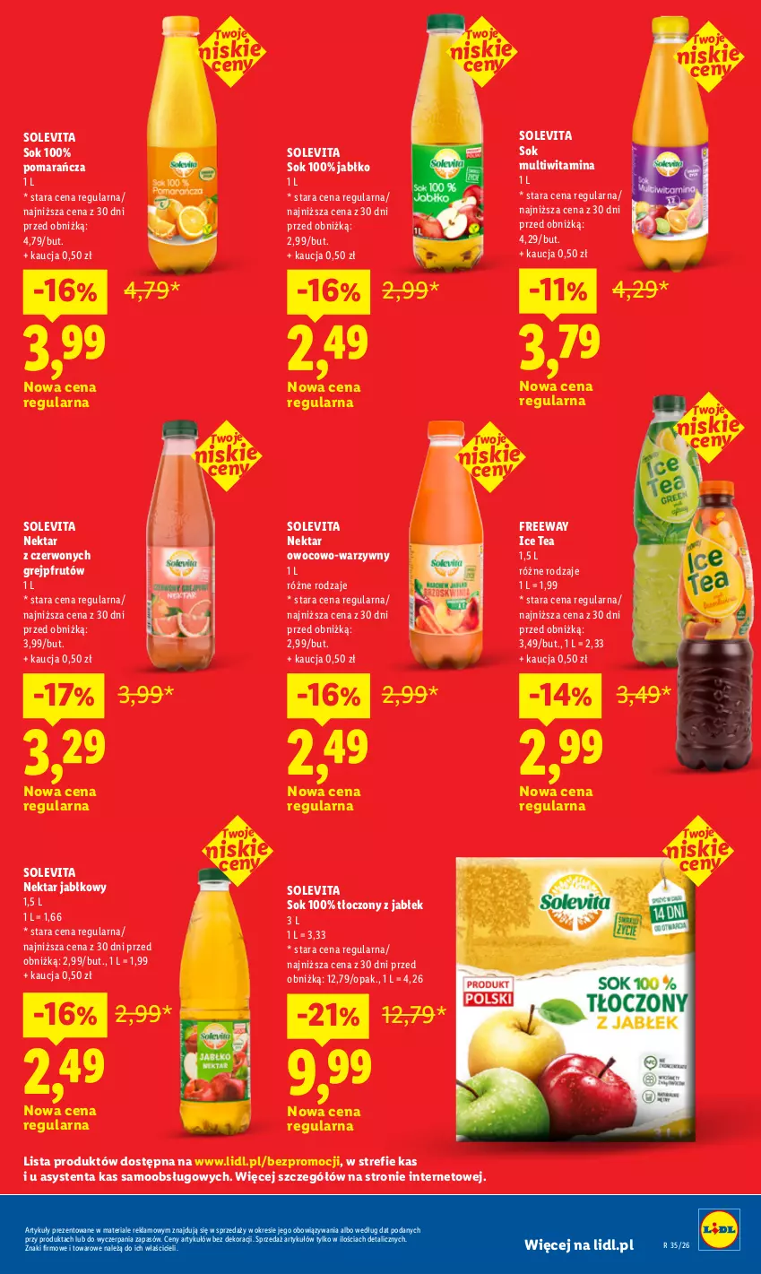 Gazetka promocyjna Lidl - Gazetka ważna od 24.08 do 26.08 - ważna 24.08 do 26.08.2026 - strona 27 - produkty: Grejpfrut, Ice tea, Nektar, Sok