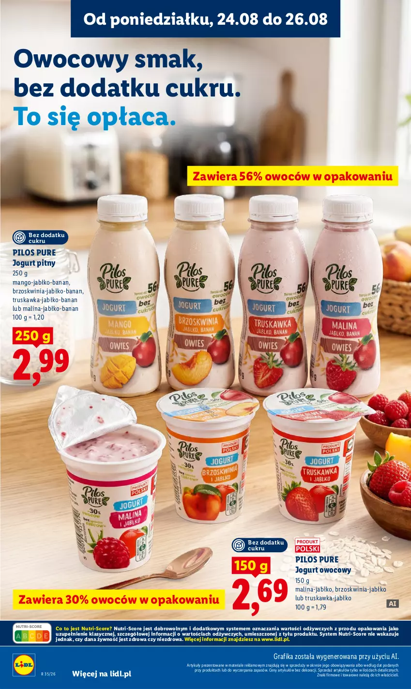 Gazetka promocyjna Lidl - Gazetka ważna od 24.08 do 26.08 - ważna 24.08 do 26.08.2026 - strona 52 - produkty: Gra, Grafika, HP, Jogurt, Jogurt owocowy, Jogurt pitny, Mango, Pilos, Pur