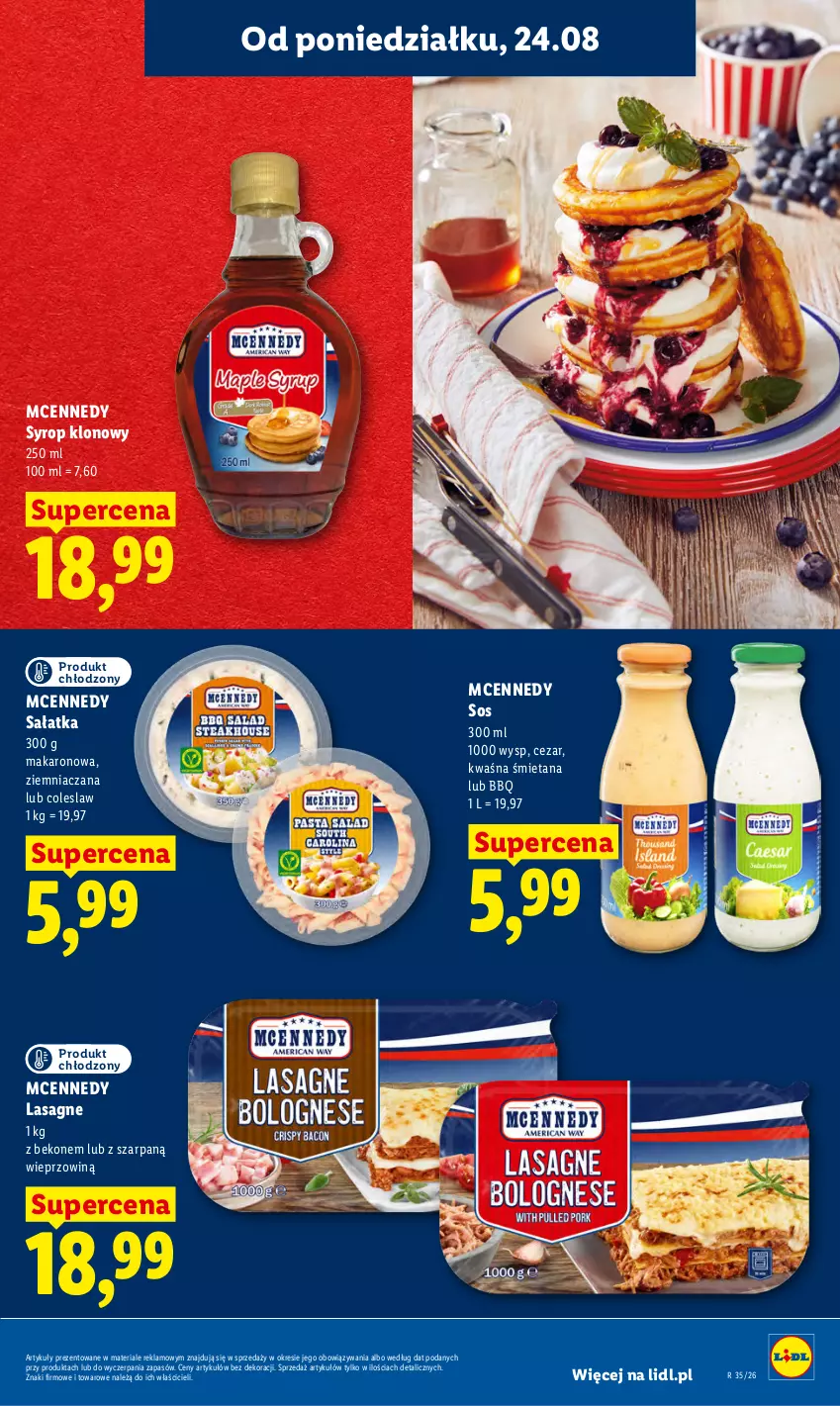 Gazetka promocyjna Lidl - Gazetka ważna od 24.08 do 26.08 - ważna 24.08 do 26.08.2026 - strona 55 - produkty: Beko, Lasagne, Makaron, Sałat, Sałatka, Sos, Syrop