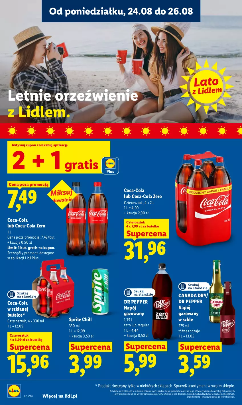 Gazetka promocyjna Lidl - Gazetka ważna od 24.08 do 26.08 - ważna 24.08 do 26.08.2026 - strona 72 - produkty: Coca-Cola, Gra, Napój, Napój gazowany, Sprite