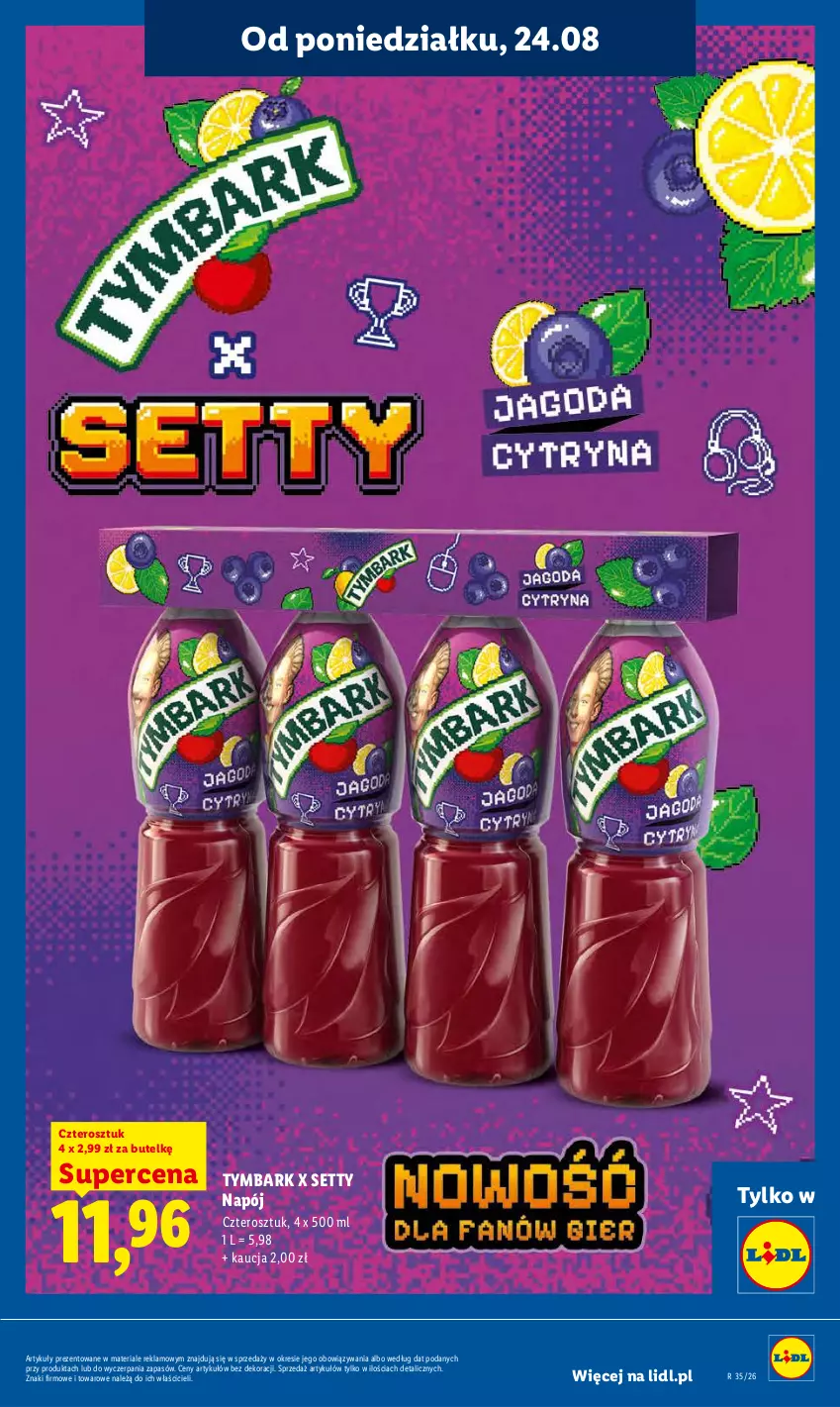 Gazetka promocyjna Lidl - Gazetka ważna od 24.08 do 26.08 - ważna 24.08 do 26.08.2026 - strona 75 - produkty: Napój, Tymbark