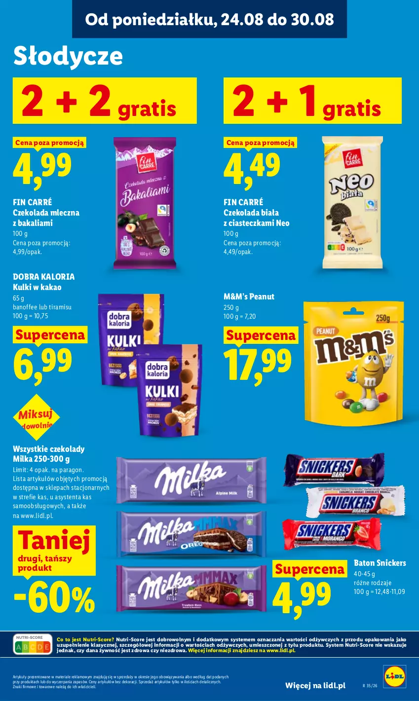 Gazetka promocyjna Lidl - Gazetka ważna od 24.08 do 26.08 - ważna 24.08 do 26.08.2026 - strona 83 - produkty: Baton, Czekolada, Czekolada mleczna, Gra, Kakao, Milka, Snickers