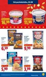 Gazetka promocyjna Lidl - Gazetka ważna od 24.08 do 26.08 - Gazetka - ważna od 26.08 do 26.08.2026 - strona 59 - produkty: Chipsy, Chrupki, Wata cukrowa, Burger, Popcorn