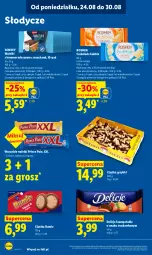 Gazetka promocyjna Lidl - Gazetka ważna od 24.08 do 26.08 - Gazetka - ważna od 26.08 do 26.08.2026 - strona 82 - produkty: Ciastka, Prince Polo, Czekolada, Delicje