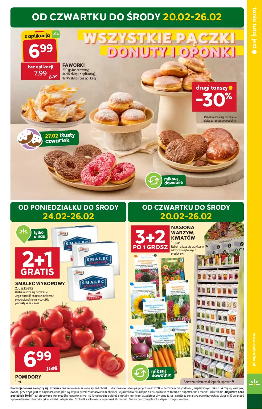 Gazetka promocyjna Stokrotka - Supermarket Opole/Radom - ważna 20.02 do 26.02.2025 - strona 5 - produkty: Fa, Faworki, Gra, HP, Pomidory, Smalec