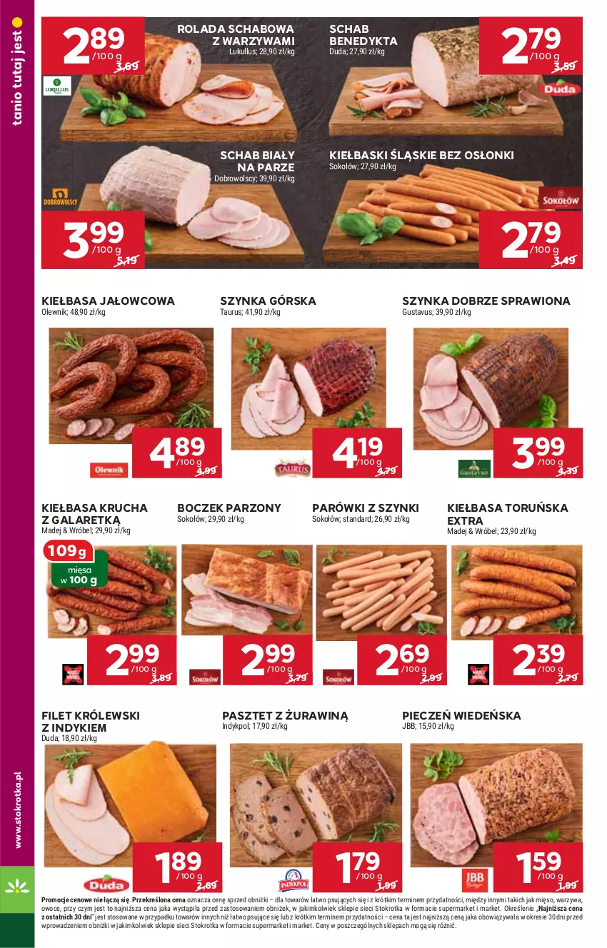 Gazetka promocyjna Stokrotka - Supermarket Opole/Radom - ważna 20.02 do 26.02.2025 - strona 8 - produkty: Boczek, Gala, HP, Kiełbasa, Kiełbasa krucha, Kiełbaski śląskie, Królewski, Parówki, Parówki z szynki, Pasztet, Piec, Rolada, Schab Benedykta, Sos, Szynka, Warzywa