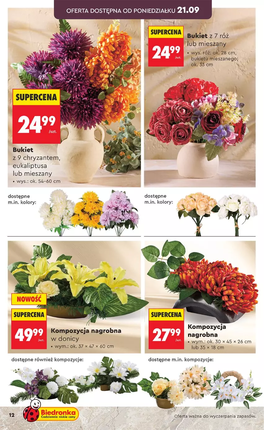 Gazetka promocyjna Biedronka - Gazetka - ważna 21.09 do 28.09.2026 - strona 12 - produkty: Bukiet