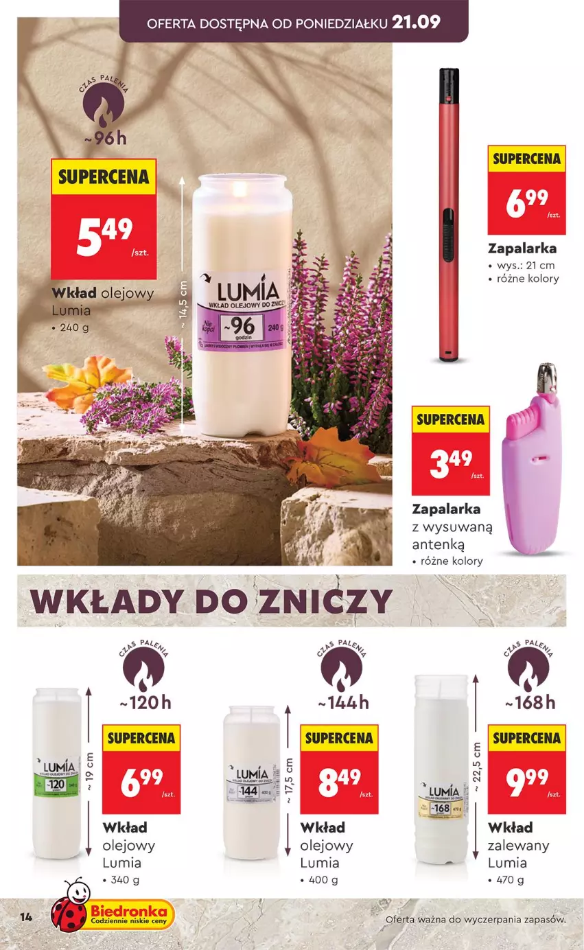 Gazetka promocyjna Biedronka - Gazetka - ważna 21.09 do 28.09.2026 - strona 14 - produkty: Olej, Zapalarka