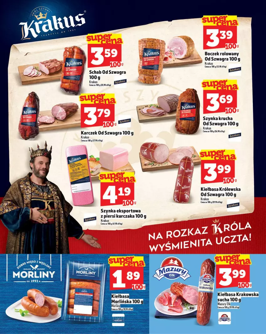 Gazetka promocyjna Topaz - Gazetka - ważna 16.10 do 22.10.2025 - strona 14 - produkty: Boczek, Gra, Kiełbasa, Krakus, Kurczak, Por, Sport, Szynka