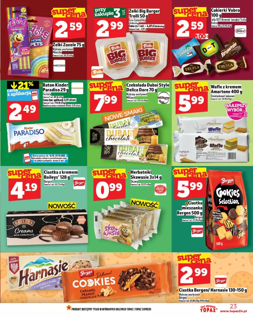 Gazetka promocyjna Topaz - Gazetka - ważna 16.10 do 22.10.2025 - strona 23 - produkty: Ciastka, Kakao, Top
