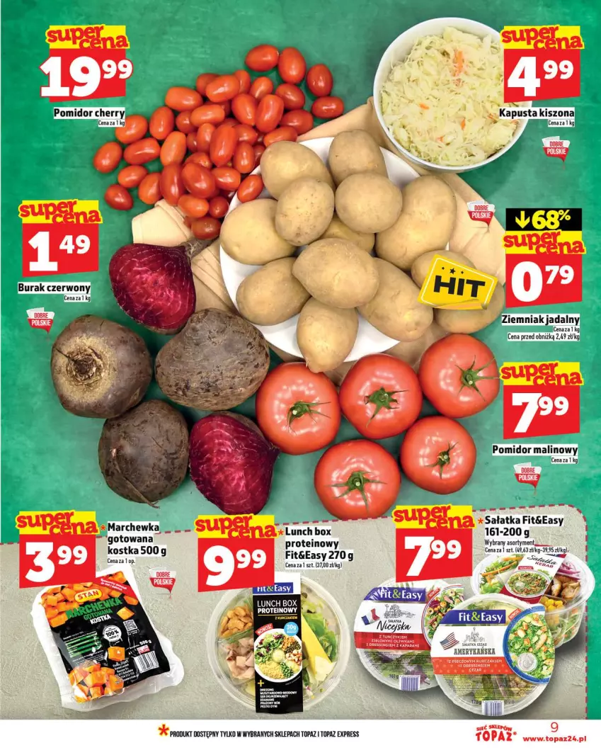 Gazetka promocyjna Topaz - Gazetka - ważna 16.10 do 22.10.2025 - strona 9 - produkty: Pomidor malinowy, Sałat, Sałatka, Top