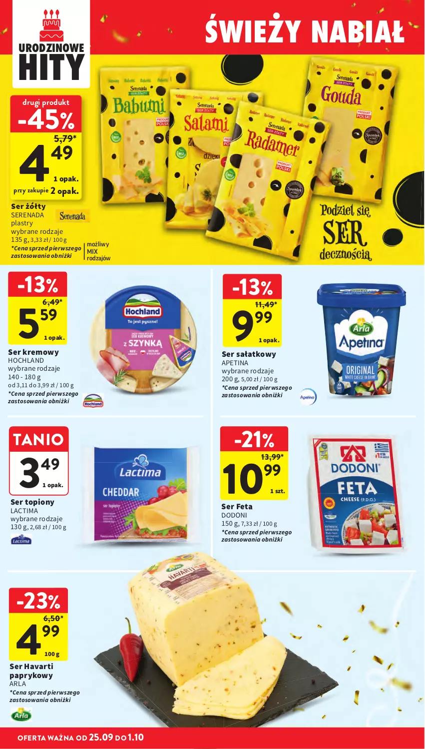 Gazetka promocyjna Intermarche - Gazetka promocyjna - ważna 25.09 do 01.10.2025 - strona 28 - produkty: Hochland, Sałat, Ser, Top