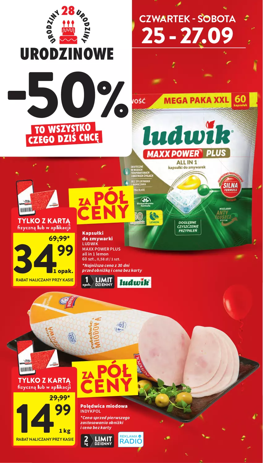 Gazetka promocyjna Intermarche - Gazetka promocyjna - ważna 25.09 do 01.10.2025 - strona 4 - produkty: Ludwik, Polędwica