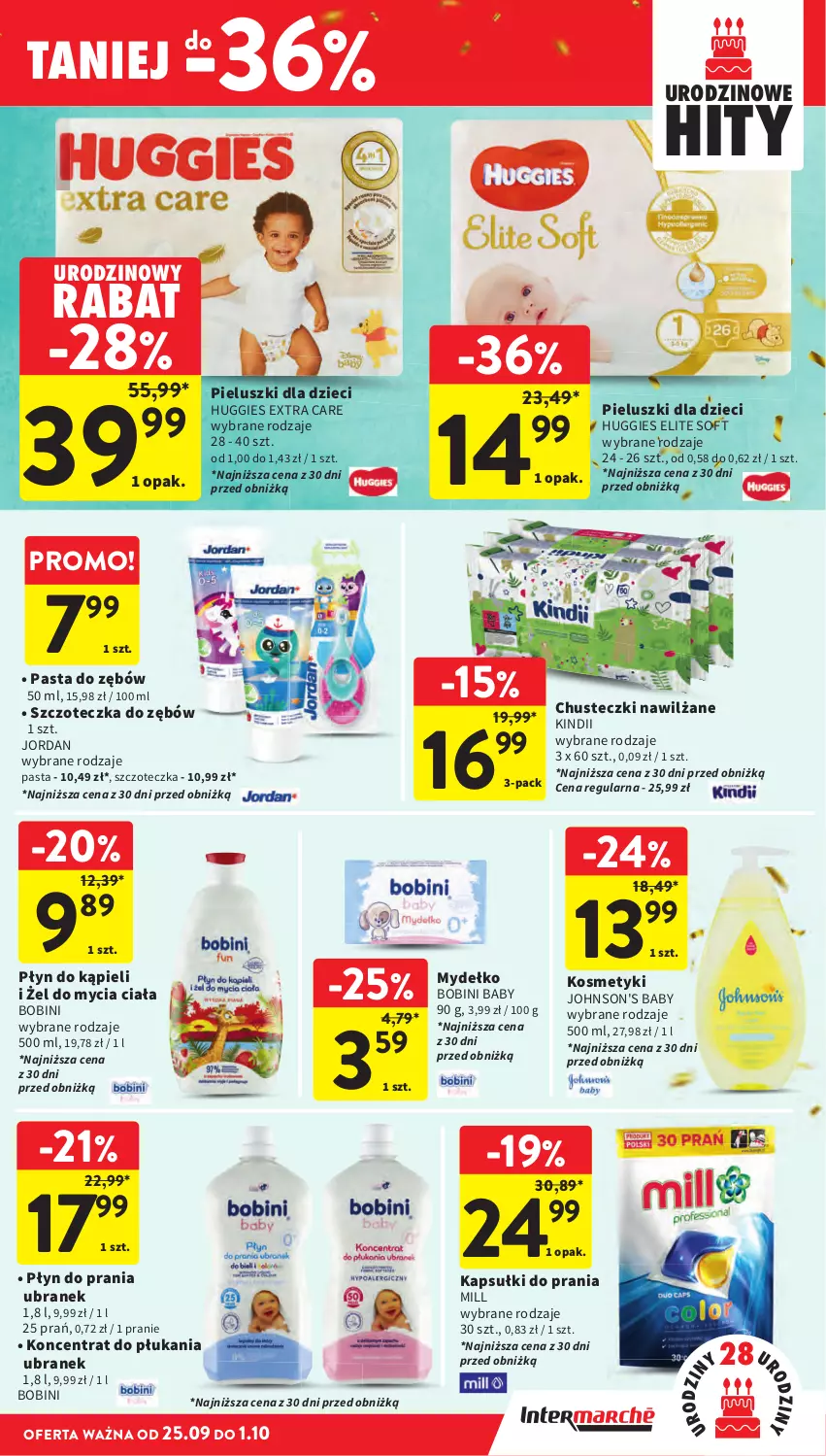 Gazetka promocyjna Intermarche - Gazetka promocyjna - ważna 25.09 do 01.10.2025 - strona 41 - produkty: Dzieci, Huggies, Johnson's, Johnson's Baby, Kindii, Szczoteczka