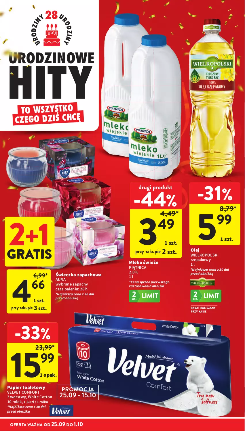 Gazetka promocyjna Intermarche - Gazetka promocyjna - ważna 25.09 do 01.10.2025 - strona 6 - produkty: Gra, Olej, Papier, Piątnica, Velvet