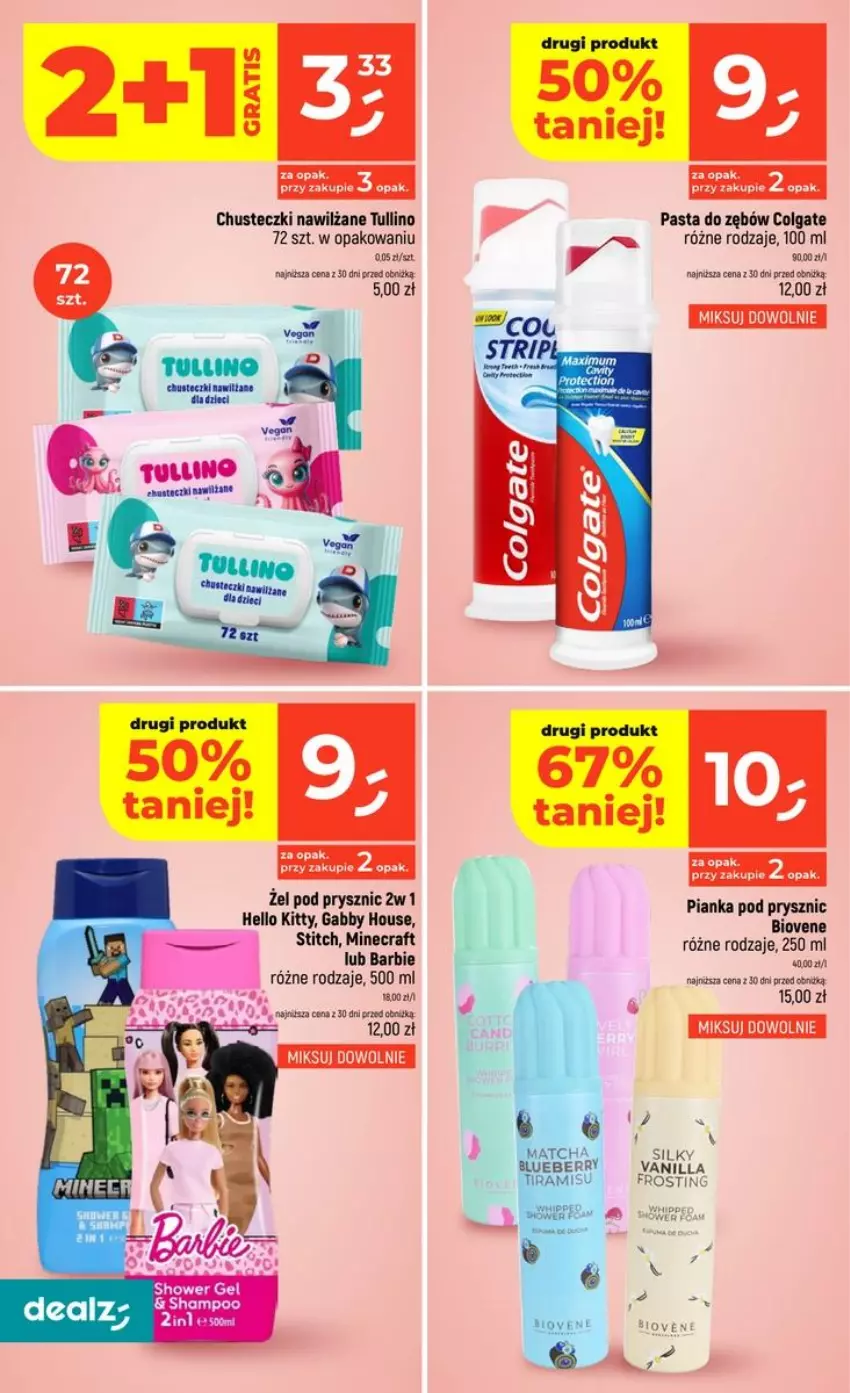 Gazetka promocyjna Dealz - NOWA GAZETKA - ważna 10.09 do 16.09.2026 - strona 28 - produkty: Barbie, Chusteczki, Colgate, Fa, LG, Minecraft, Pasta do zębów, Pianka pod prysznic