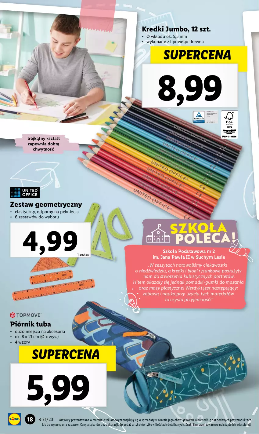 Gazetka promocyjna Lidl - GAZETKA - ważna 31.07 do 05.08.2023 - strona 18 - produkty: Piórnik, Por