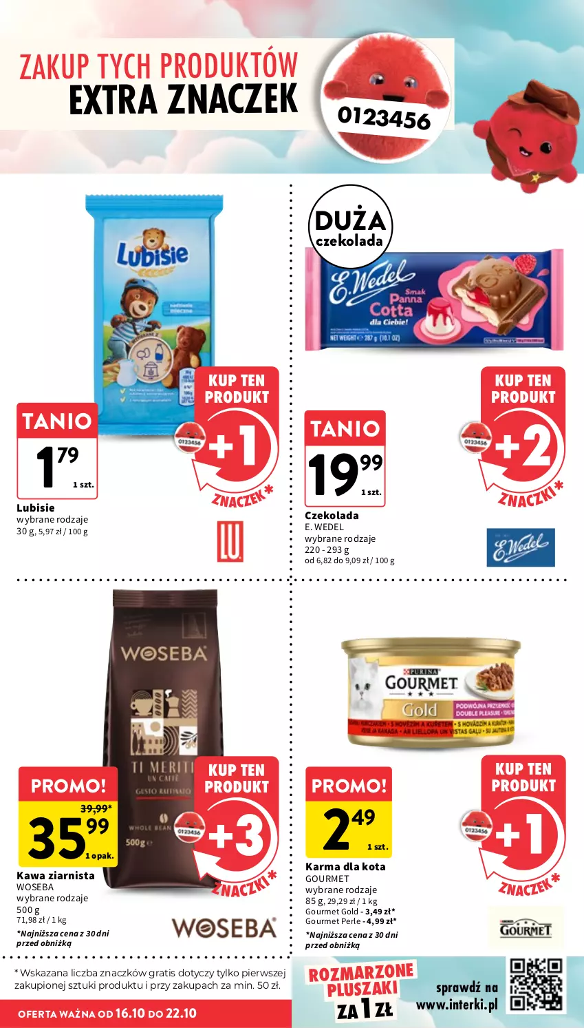 Gazetka promocyjna Intermarche - Gazetka promocyjna - ważna 16.10 do 22.10.2025 - strona 11 - produkty: Czekolada, E. Wedel, Gourmet Gold, Gra, Kawa, Kawa ziarnista, Lubisie, Pluszak, Woseba