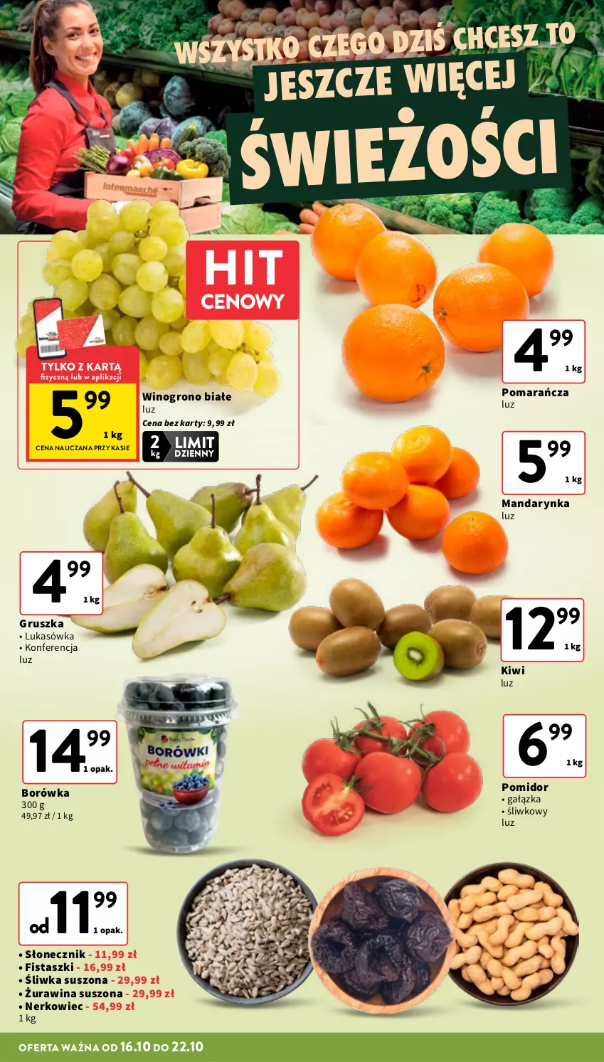 Gazetka promocyjna Intermarche - Gazetka promocyjna - ważna 16.10 do 22.10.2025 - strona 12 - produkty: Borówka, Kiwi, Wino