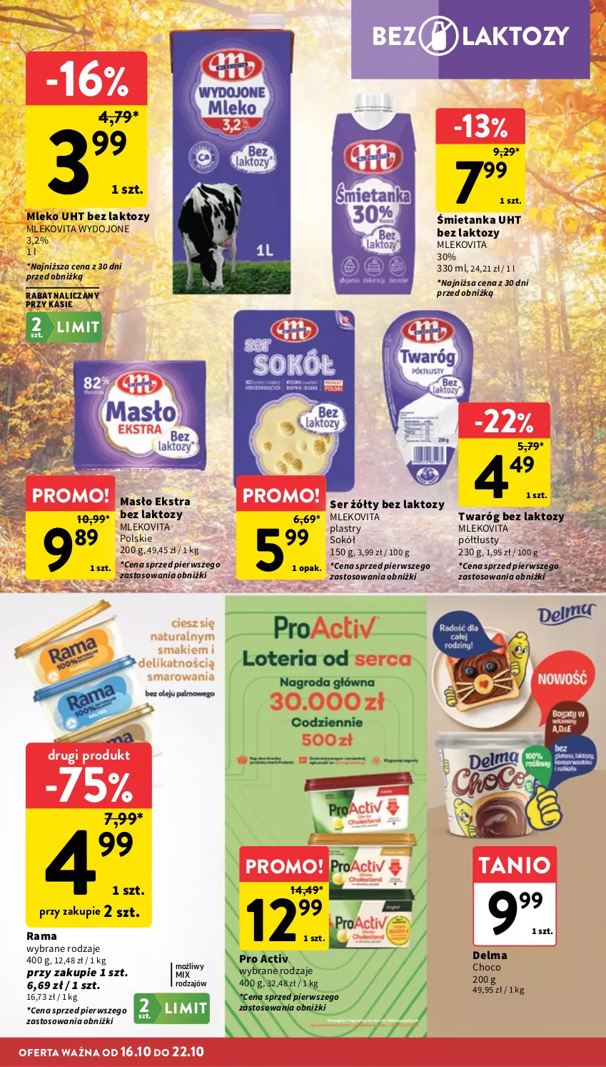 Gazetka promocyjna Intermarche - Gazetka promocyjna - ważna 16.10 do 22.10.2025 - strona 20 - produkty: Delma, Masło, Mleko, Mlekovita, Rama, Ser, Sok, Sokół, Twaróg