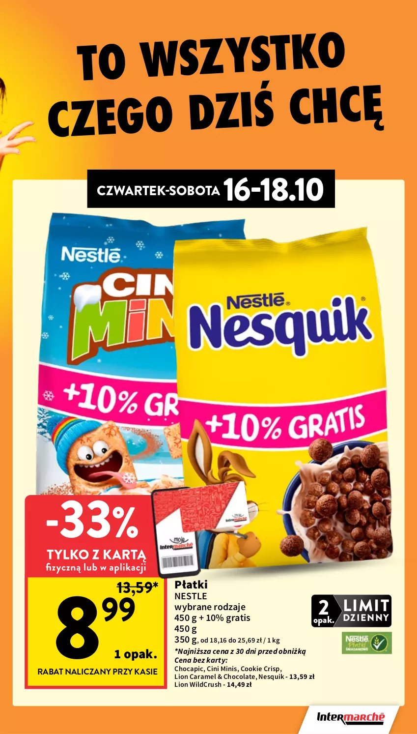 Gazetka promocyjna Intermarche - Gazetka promocyjna - ważna 16.10 do 22.10.2025 - strona 3 - produkty: Cini Minis, Gra, Lion, Nesquik