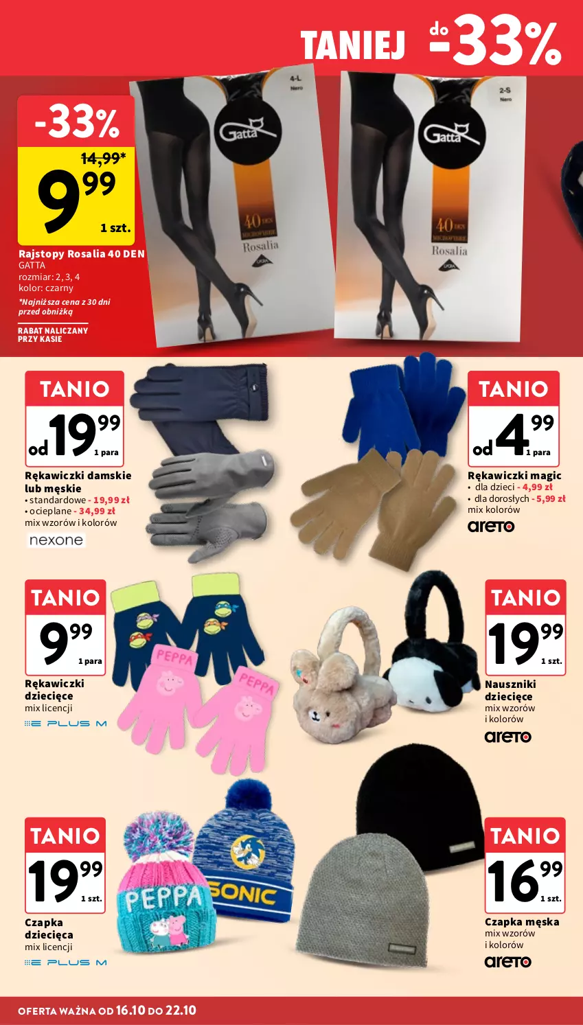 Gazetka promocyjna Intermarche - Gazetka promocyjna - ważna 16.10 do 22.10.2025 - strona 36 - produkty: Czapka, Dzieci, Gatta, Rajstopy, Top
