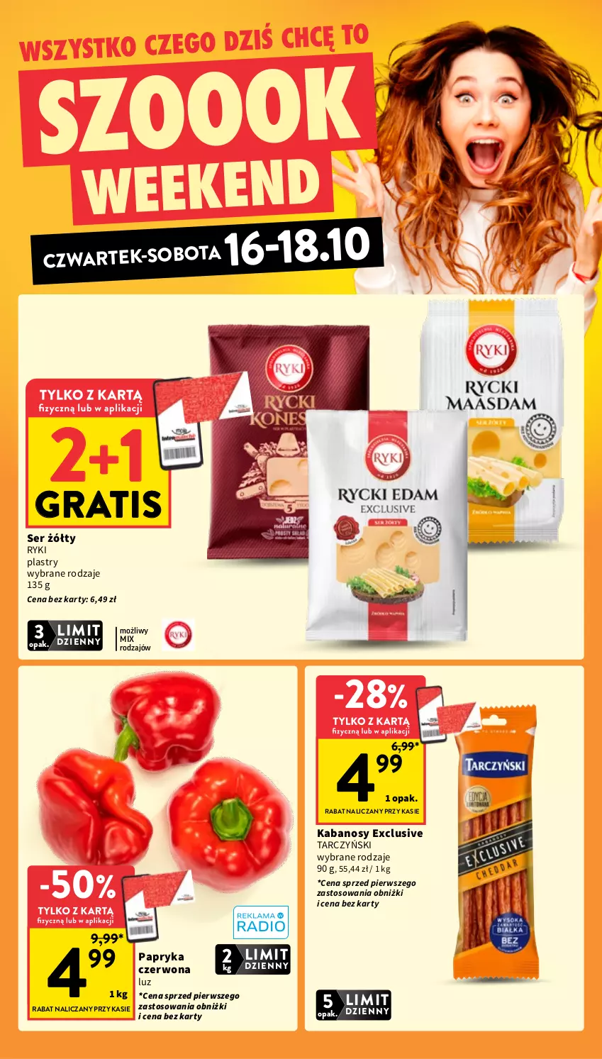 Gazetka promocyjna Intermarche - Gazetka promocyjna - ważna 16.10 do 22.10.2025 - strona 4 - produkty: Gra, Kabanos, Papryka, Papryka czerwona, Ser, Tarczyński