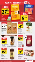 Gazetka promocyjna Intermarche - Gazetka promocyjna - Gazetka - ważna od 22.10 do 22.10.2025 - strona 25 - produkty: Kawa rozpuszczalna, Kawa zbożowa, Kawa ziarnista, Saga, Kawa mielona, Kawa, Danio, Lavazza, Mocca Fix Gold, Woseba, Herbata, Fa