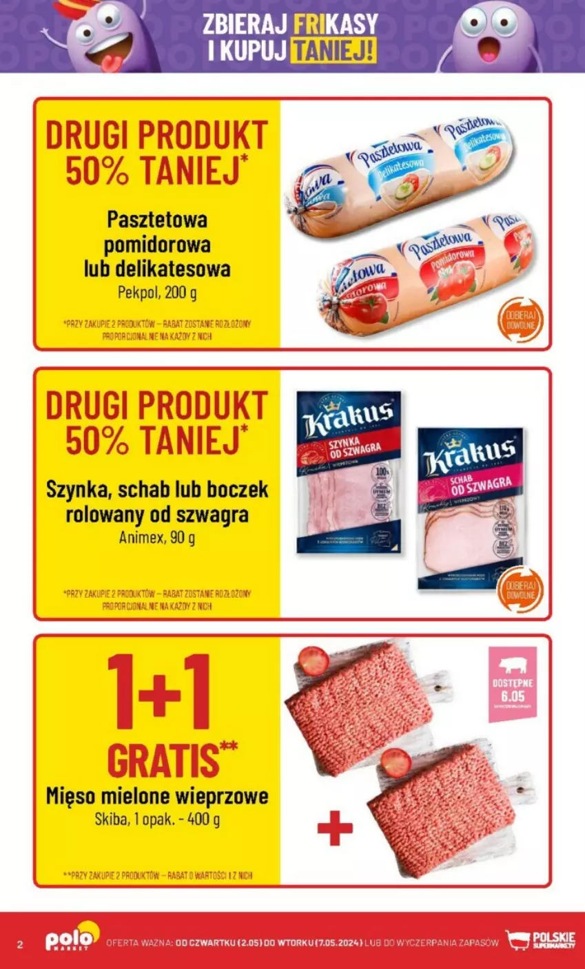 Gazetka promocyjna PoloMarket - ważna 02.05 do 07.05.2024 - strona 12 - produkty: Boczek, Gra, LG, Mięso, Mięso mielone, Pasztet, Pekpol, Szynka