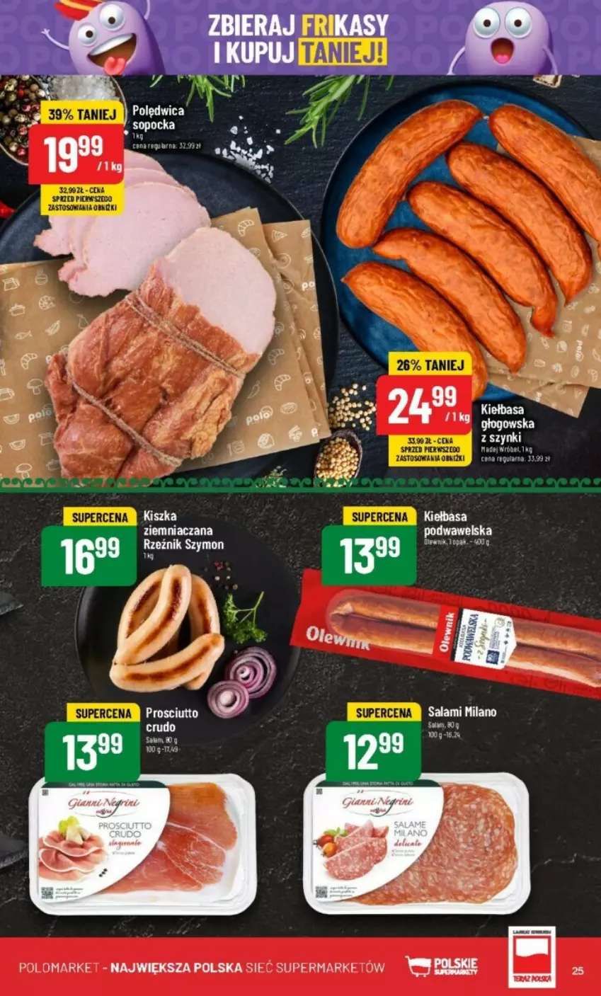 Gazetka promocyjna PoloMarket - ważna 02.05 do 07.05.2024 - strona 18 - produkty: Kiełbasa, Kiełbasa podwawelska, Prosciutto, Salami, Wawel