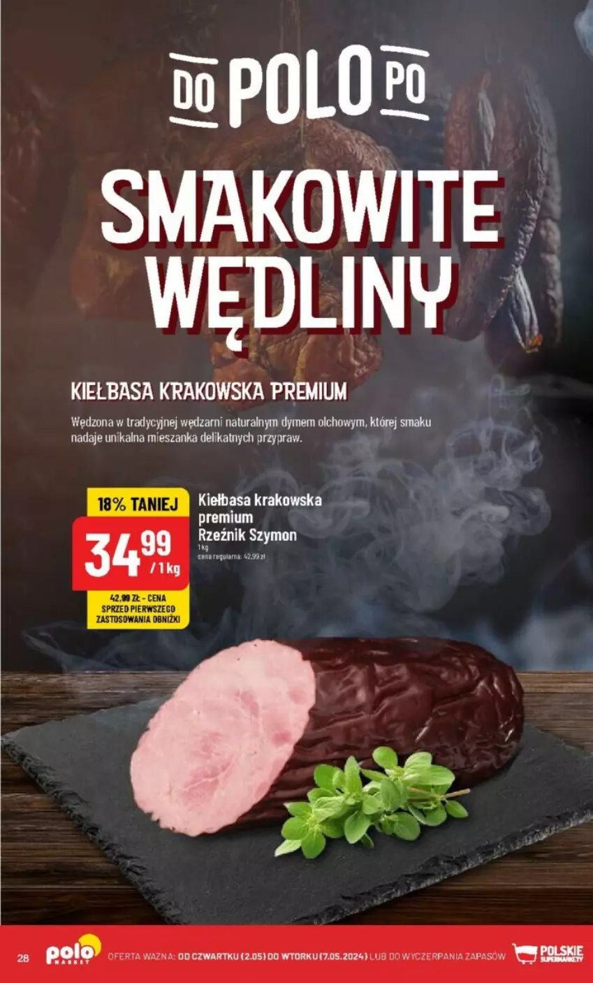 Gazetka promocyjna PoloMarket - ważna 02.05 do 07.05.2024 - strona 21 - produkty: Kiełbasa, Kiełbasa krakowska