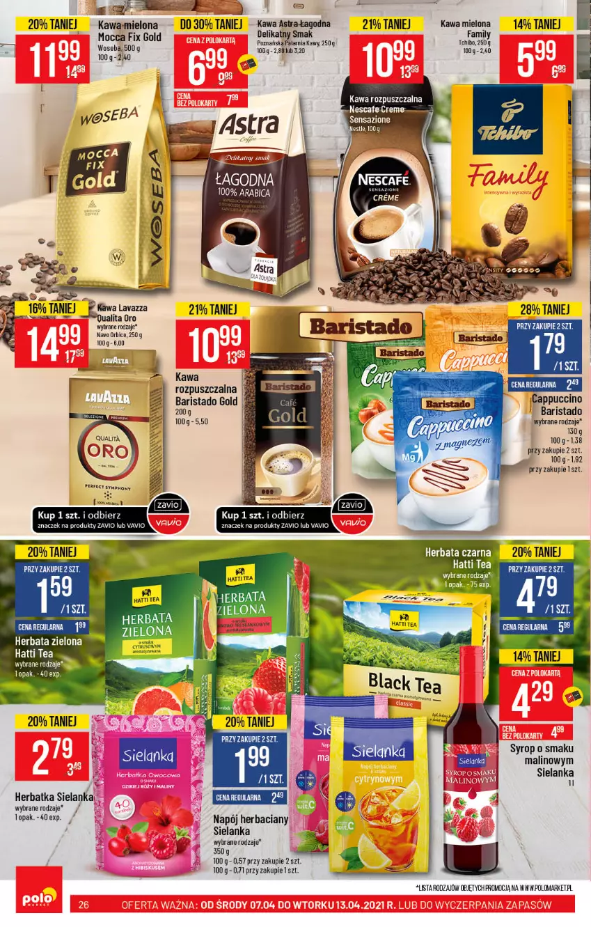 Gazetka promocyjna PoloMarket - Gazetka promocyjna  r - ważna 07.04 do 13.04.2021 - strona 26 - produkty: BIC, Cappuccino, Fa, Herbata, Kawa, Kawa mielona, Kawa rozpuszczalna, Lavazza, Mocca Fix Gold, Napój, Pilnik, Woseba