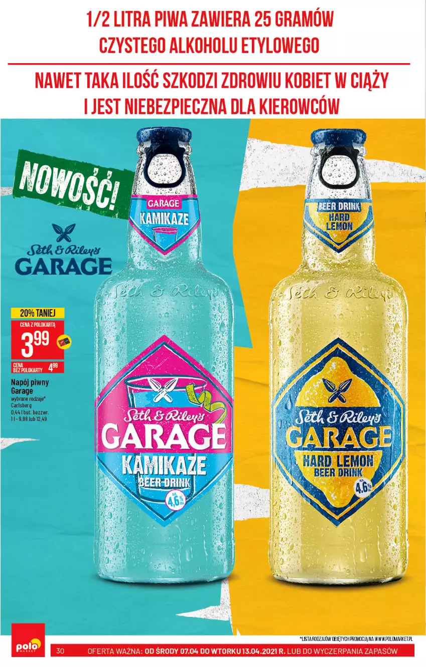 Gazetka promocyjna PoloMarket - Gazetka promocyjna  r - ważna 07.04 do 13.04.2021 - strona 30 - produkty: Carlsberg, Gra, Napój, Piec, Piwa