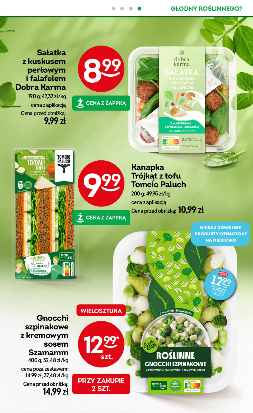 Gazetka promocyjna Żabka - ważna 15.01 do 28.01.2025 - strona 15 - produkty: Fa, Gnocchi, Kuskus, Sałat, Sałatka, Sos, Szpinak, Tofu