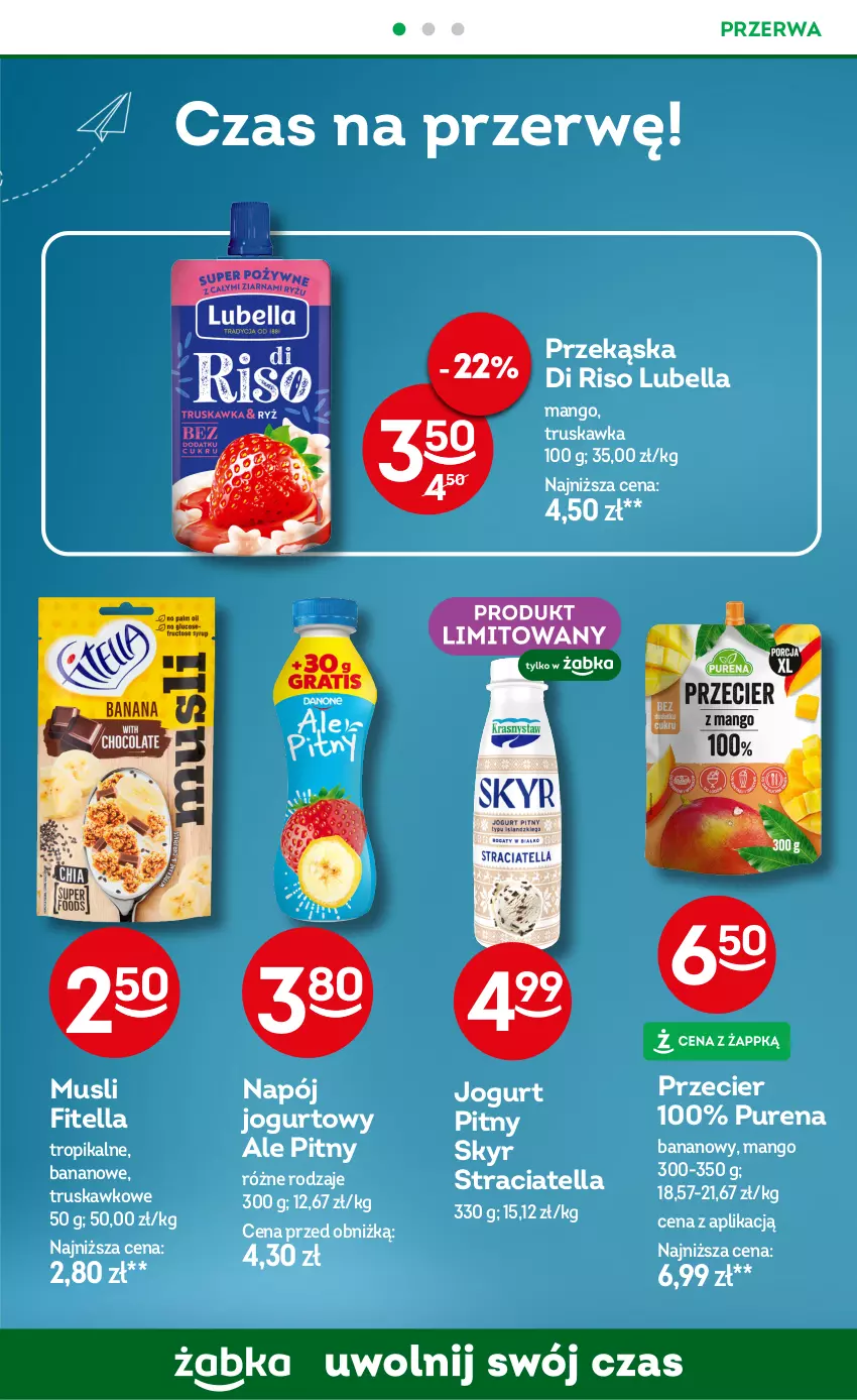 Gazetka promocyjna Żabka - ważna 15.01 do 28.01.2025 - strona 44 - produkty: Bell, Bella, Jogurt, Jogurt pitny, Lubella, Mango, Mus, Napój, Napój jogurtowy, Pur