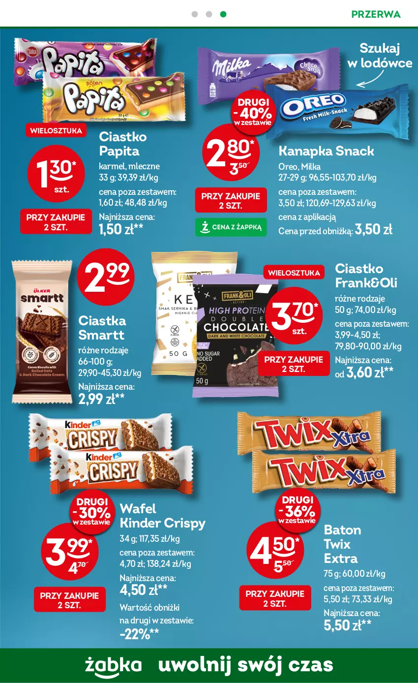 Gazetka promocyjna Żabka - ważna 15.01 do 28.01.2025 - strona 46 - produkty: Baton, Ciastka, Kinder, Milka, Oreo, Twix