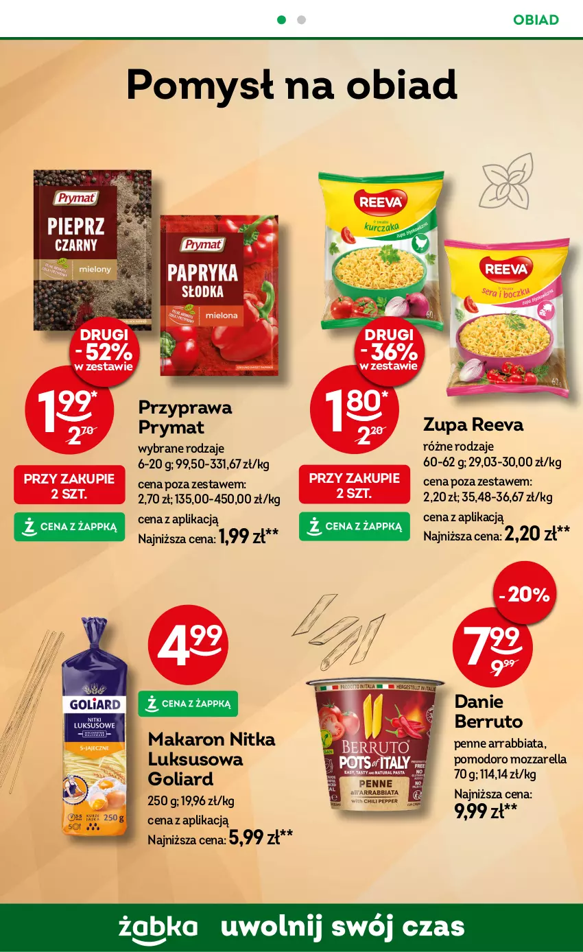 Gazetka promocyjna Żabka - ważna 15.01 do 28.01.2025 - strona 50 - produkty: Goliard, Makaron, Mozzarella, Penne, Prymat, Zupa