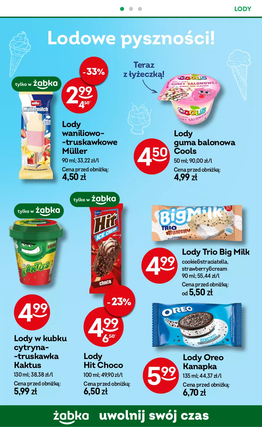 Gazetka promocyjna Żabka - ważna 15.01 do 28.01.2025 - strona 52 - produkty: Big Milk, Kaktus, Lody, Müller, Oreo, Tera