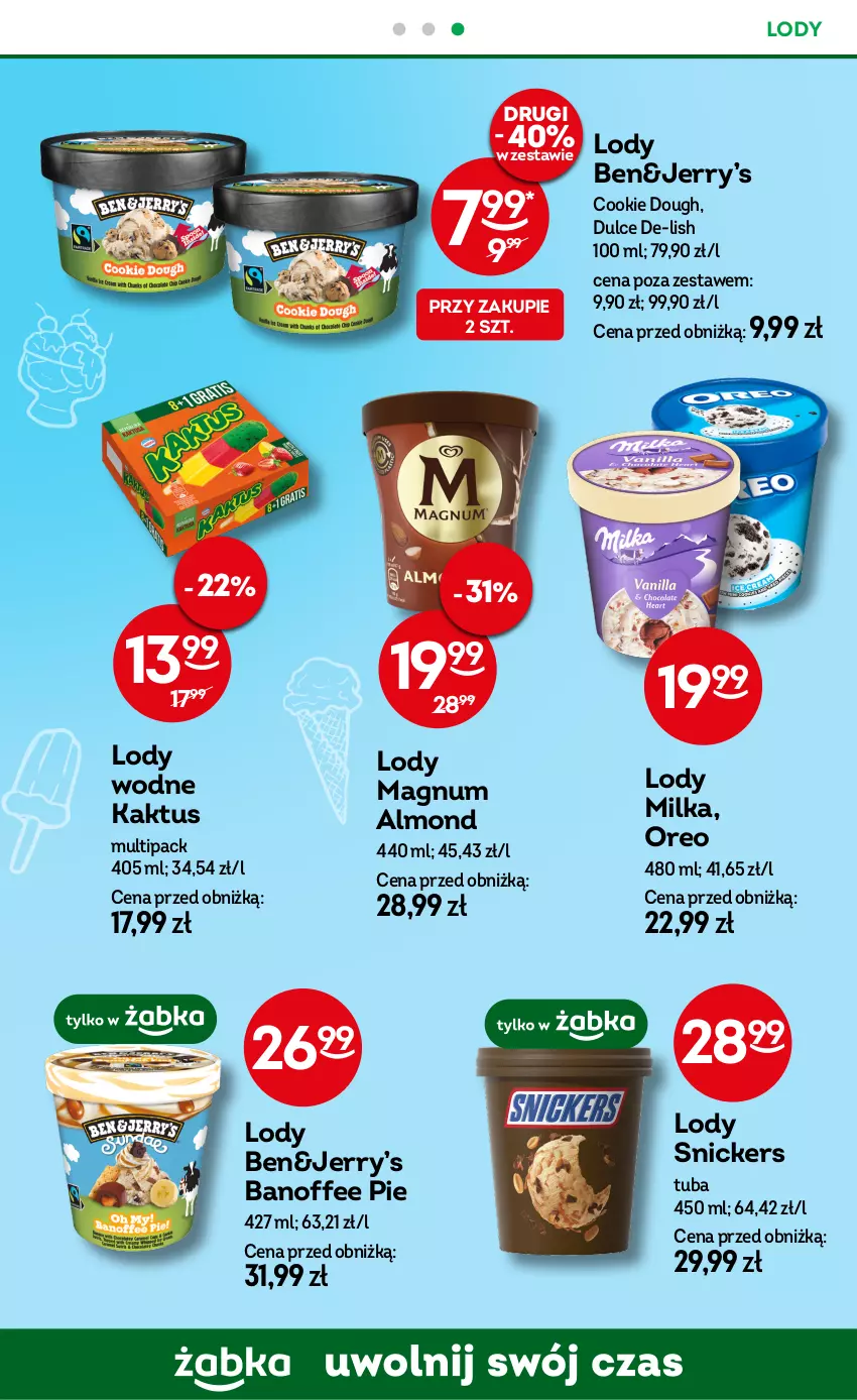 Gazetka promocyjna Żabka - ważna 15.01 do 28.01.2025 - strona 54 - produkty: Kaktus, Lody, Milka, Oreo, Snickers