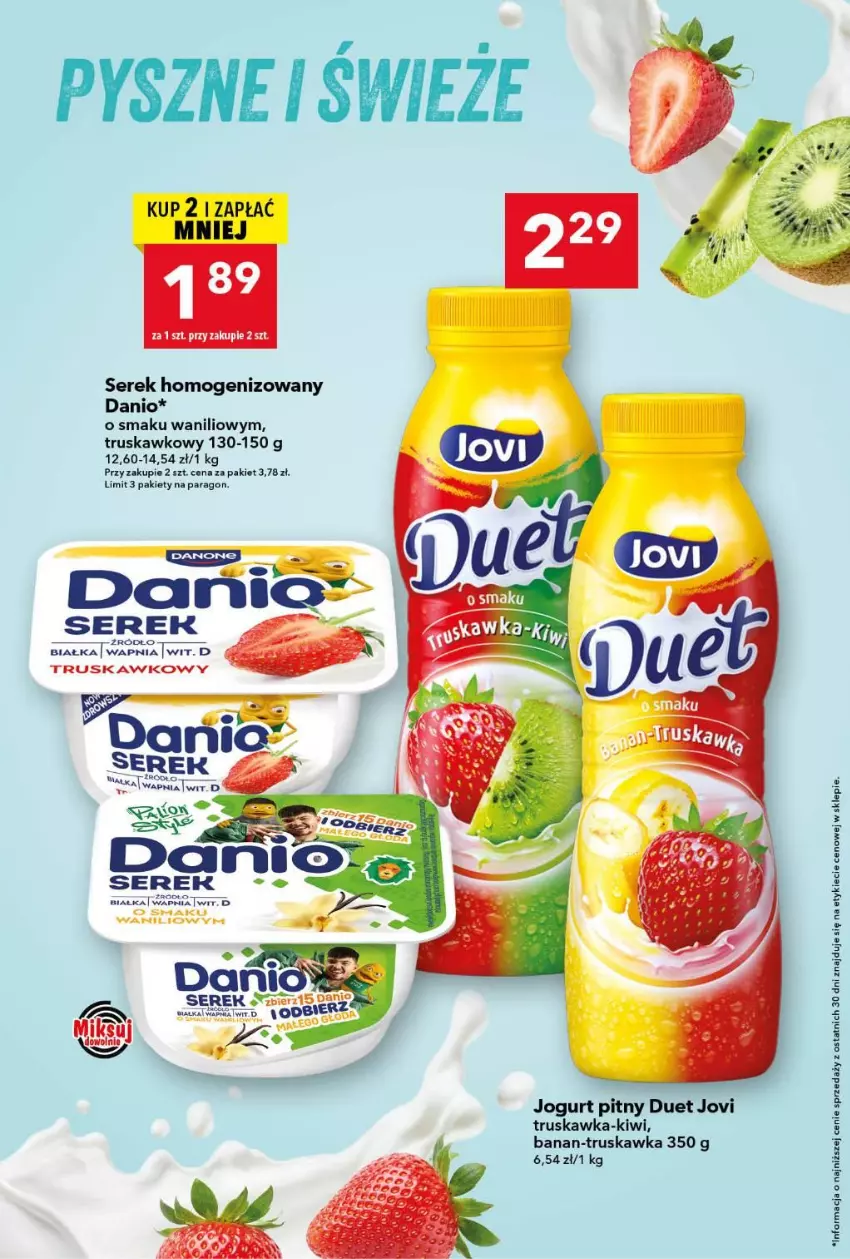 Gazetka promocyjna Lewiatan - Gazetka ogólnopolska - ważna 24.09 do 30.09.2026 - strona 4 - produkty: Danio, Jogurt, Jogurt pitny, Kiwi, Ser, Serek, Serek homogenizowany