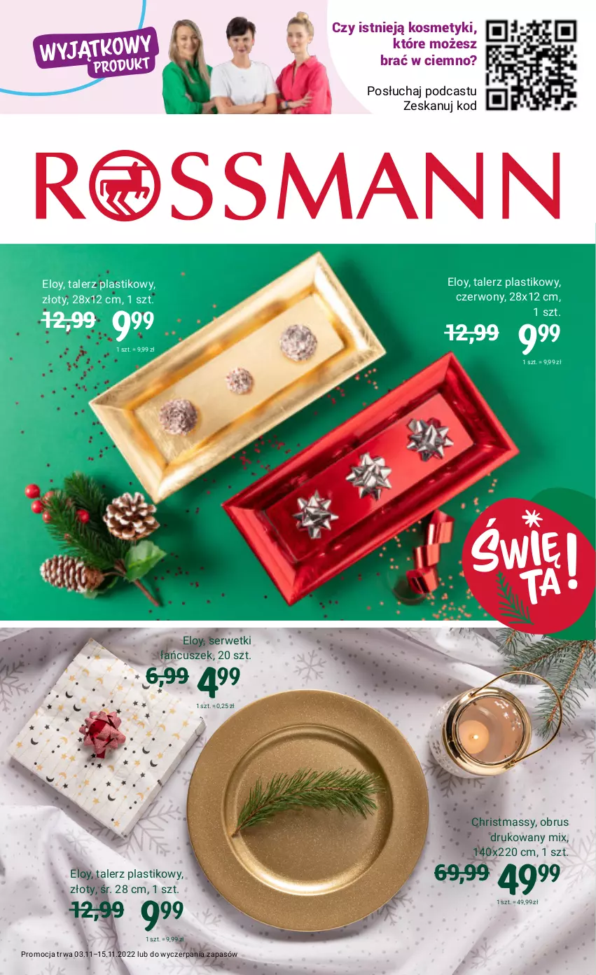 Gazetka promocyjna Rossmann - 3 listopada - ważna 03.11 do 15.11.2022 - strona 24 - produkty: Obrus, Rum, Ser, Serwetki, Talerz