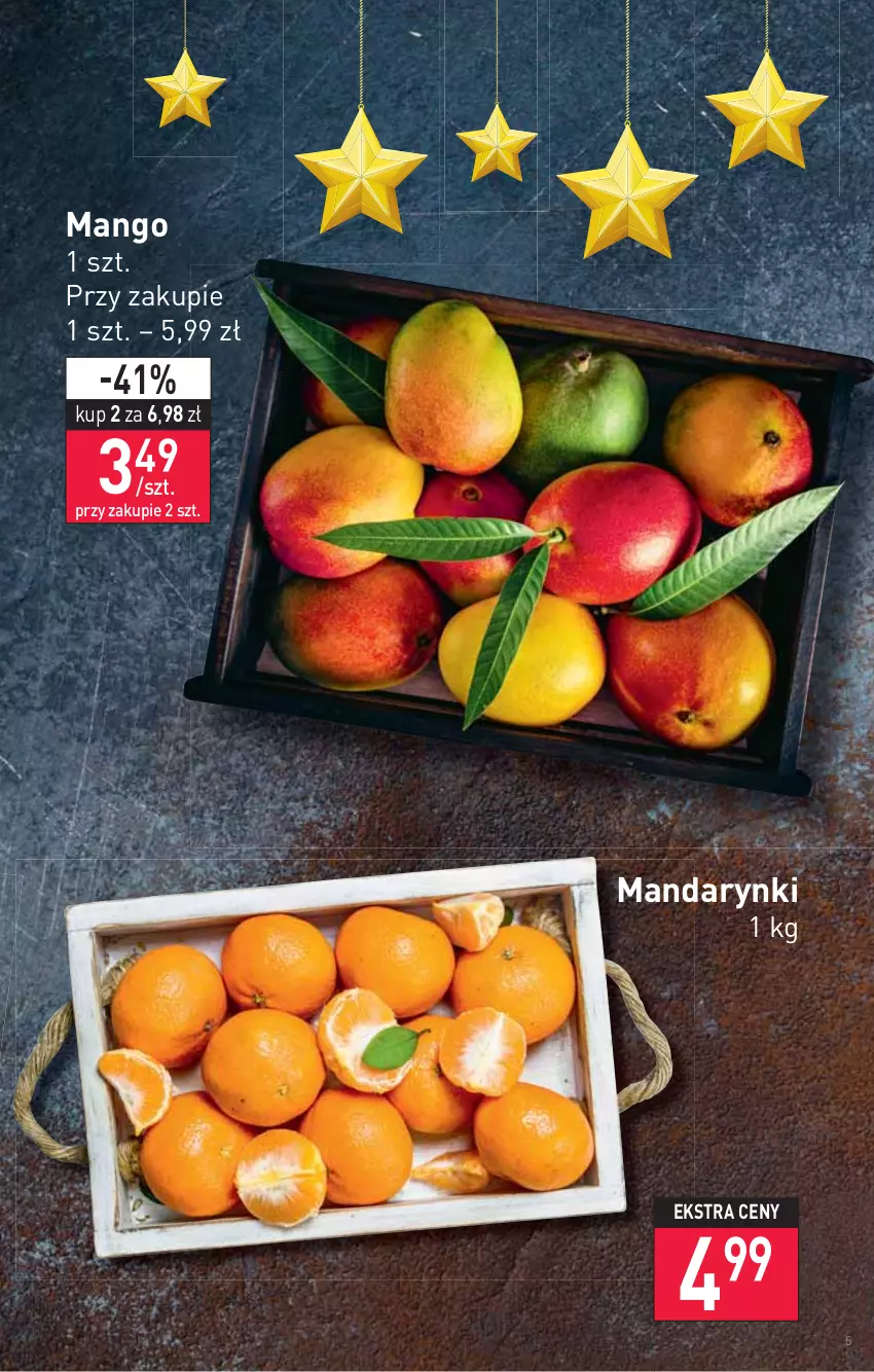 Gazetka promocyjna Stokrotka - Market - ważna 25.11 do 01.12.2021 - strona 5 - produkty: Mandarynki, Mango