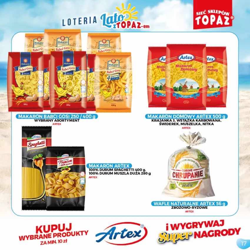 Gazetka promocyjna Topaz - Gazetka - ważna 05.07 do 05.09.2021 - strona 17 - produkty: Makaron, Mus, Rum, Spaghetti, Wstążka