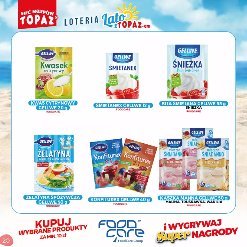 Gazetka promocyjna Topaz - Gazetka - ważna 05.07 do 05.09.2021 - strona 20 - produkty: Deser, Gry, Kwas cytrynowy, Ser, Top