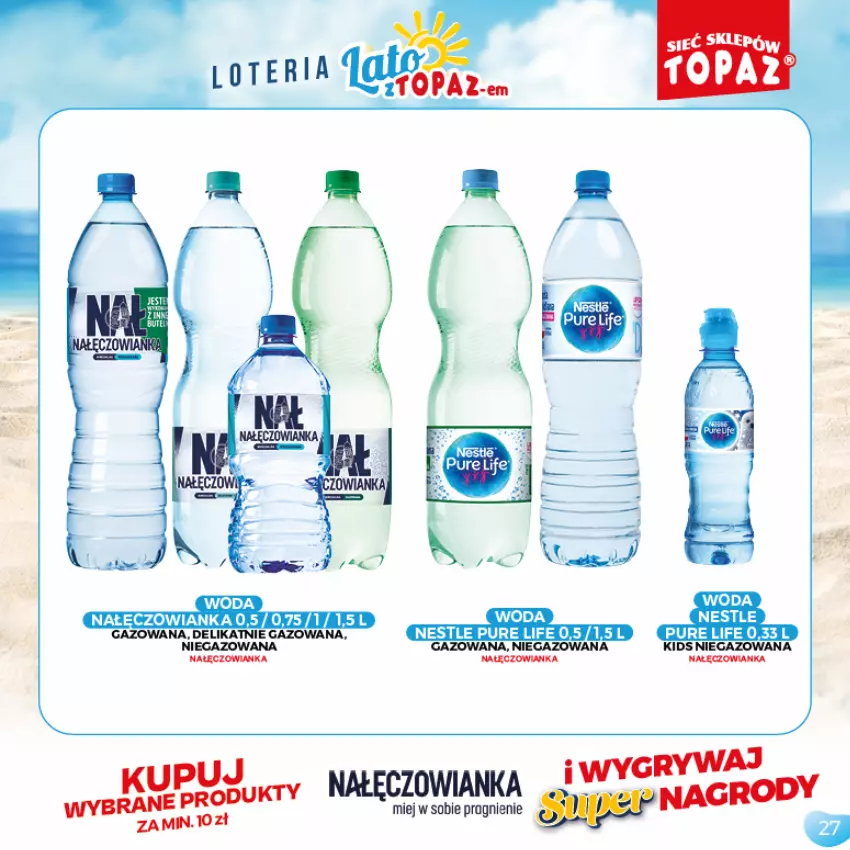 Gazetka promocyjna Topaz - Gazetka - ważna 05.07 do 05.09.2021 - strona 27 - produkty: Nałęczowianka, Pur