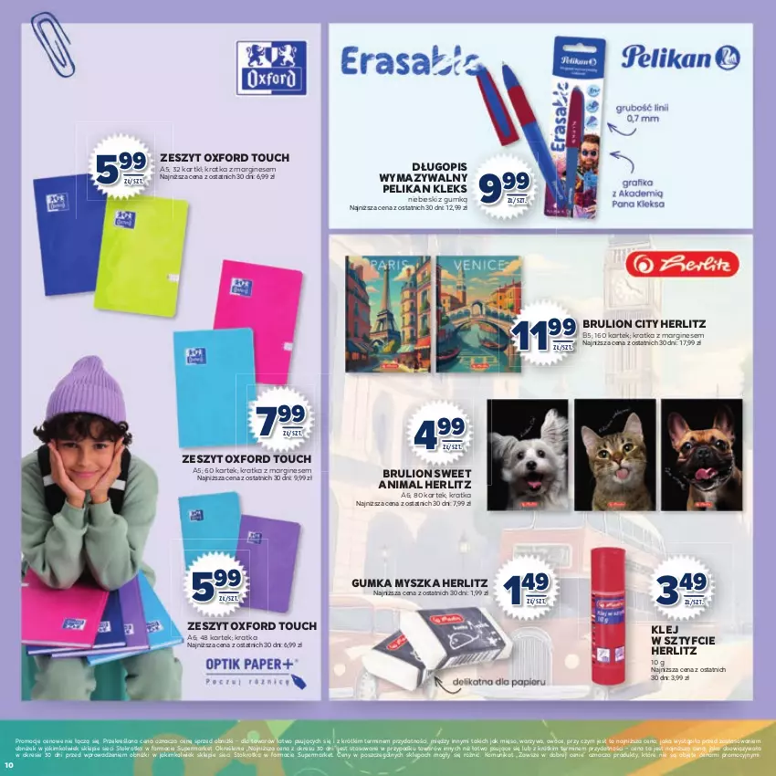 Gazetka promocyjna Stokrotka - Katalog Witaj Szkoło! - ważna 13.08 do 01.09.2025 - strona 10 - produkty: Długopis, Gin, Klej, Lion, Mięso, Mysz, Owoce, Warzywa